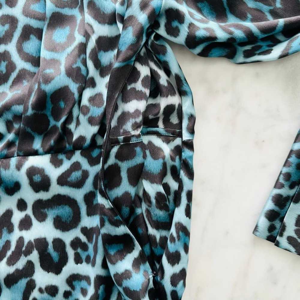 GAUGE81 Naha Short Dress Blue Leopard Silk Mini S… - image 10