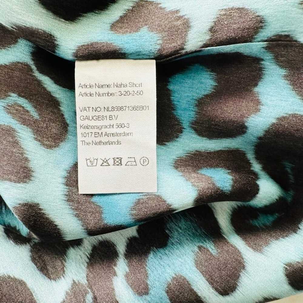 GAUGE81 Naha Short Dress Blue Leopard Silk Mini S… - image 7