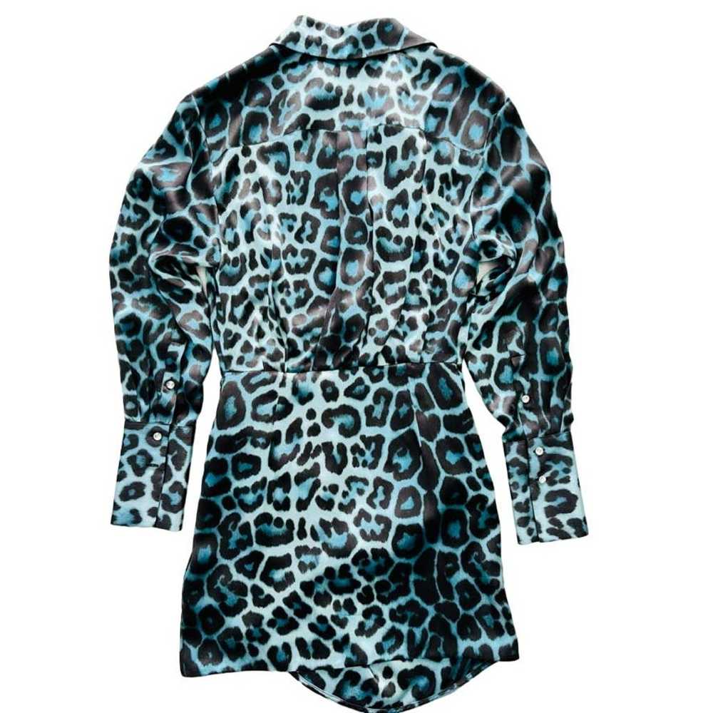 GAUGE81 Naha Short Dress Blue Leopard Silk Mini S… - image 9