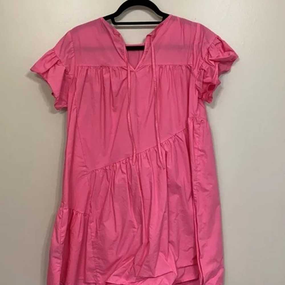 Bright pink shift dress - image 2