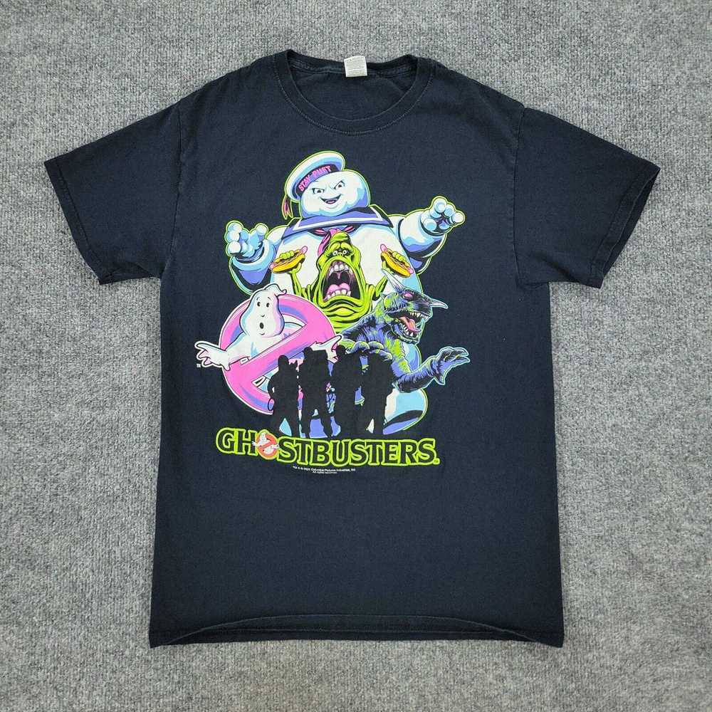 Vintage Ghostbusters Shirt Men Small Black Stay P… - image 1