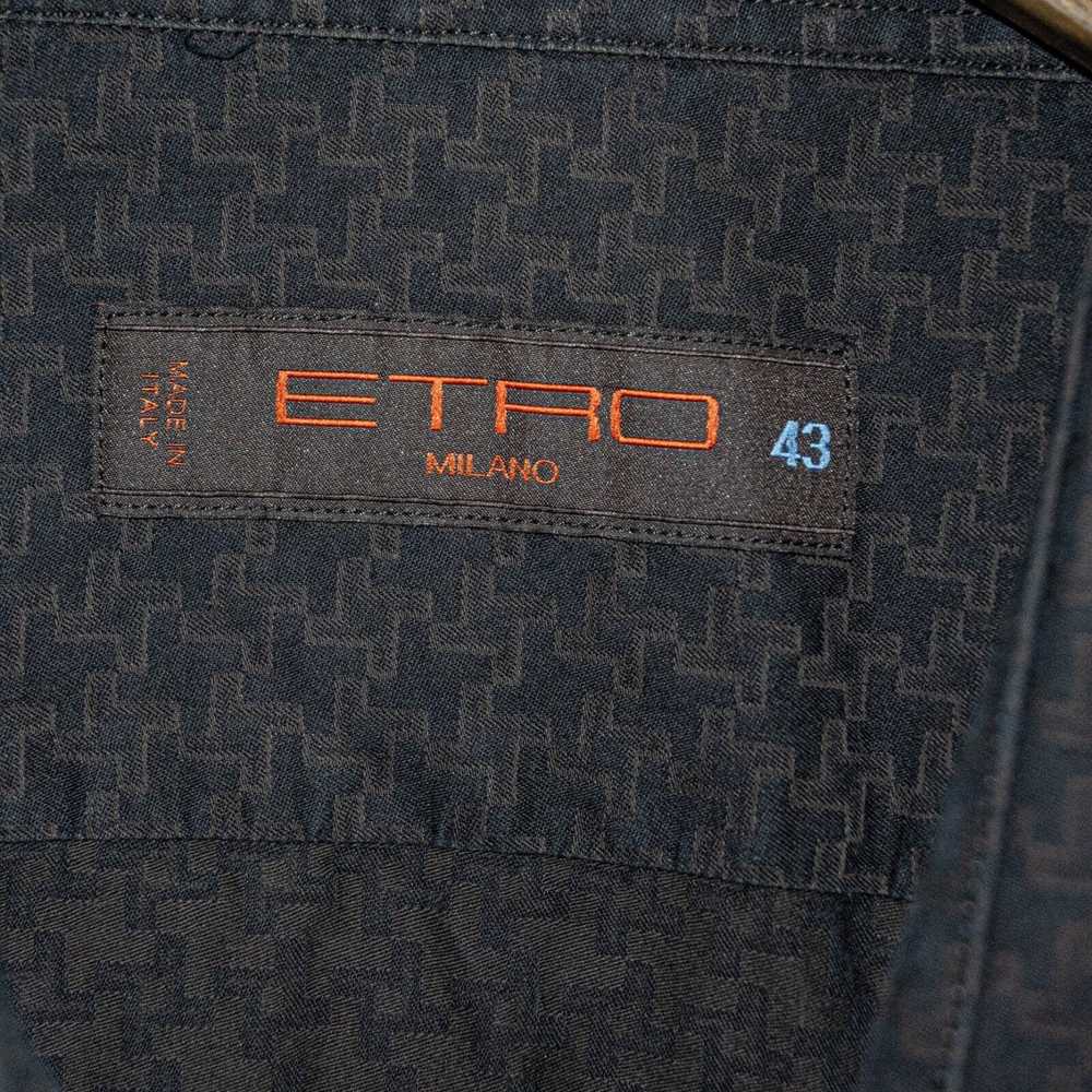 Etro ETRO Milano Men's Button up Shirt Brown houn… - image 3
