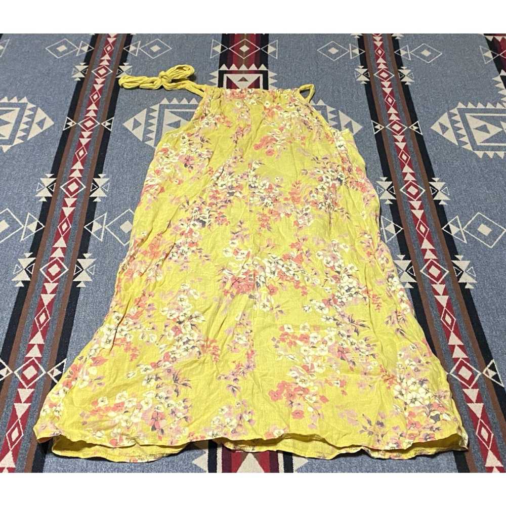Vintage Bellambia Size S Dress Mustard Yellow Flo… - image 2