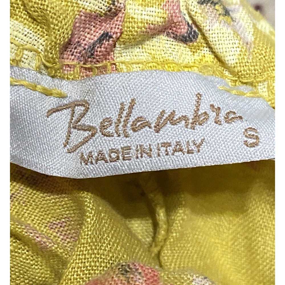 Vintage Bellambia Size S Dress Mustard Yellow Flo… - image 3