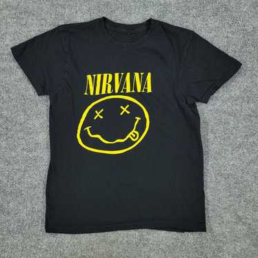 Vintage Nirvana Shirt Men's Small Black Grunge Ro… - image 1