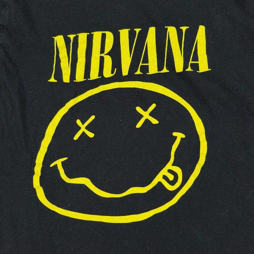 Vintage Nirvana Shirt Men's Small Black Grunge Ro… - image 2