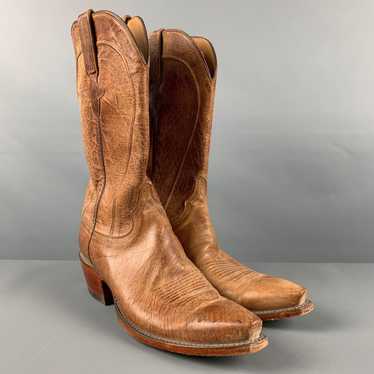 Lucchese Brown Distressed Pointed Toe Boots