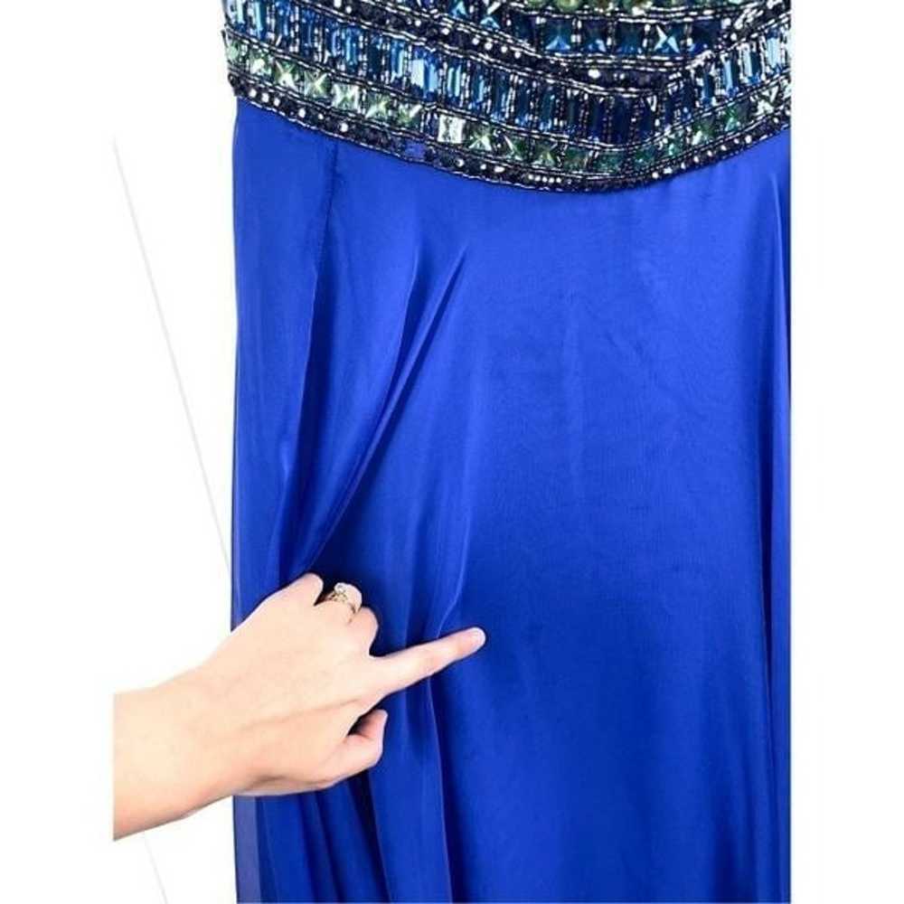 Sherri Hill 1539 Strapless Blue Beaded Prom Dress… - image 7