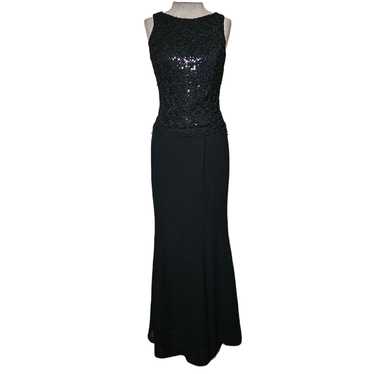 Jessica McClintock Black Sleeveless Maxi Dress Si… - image 1