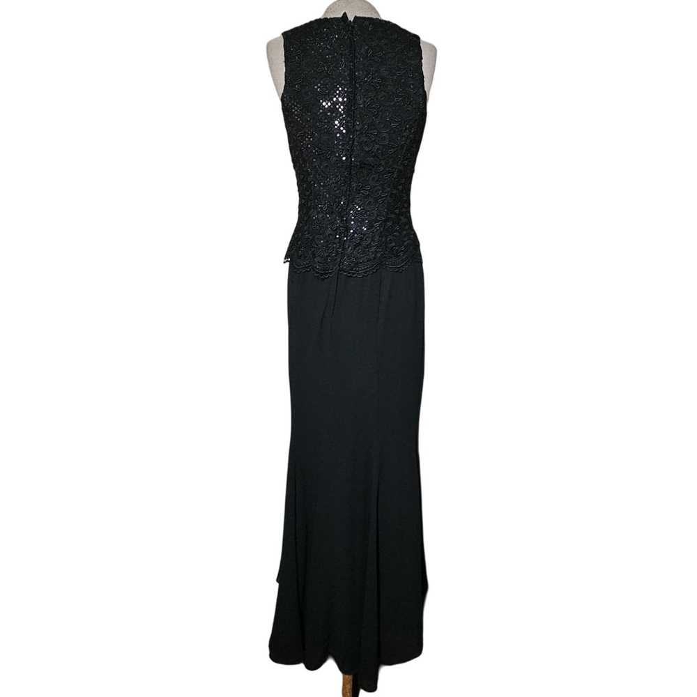 Jessica McClintock Black Sleeveless Maxi Dress Si… - image 3