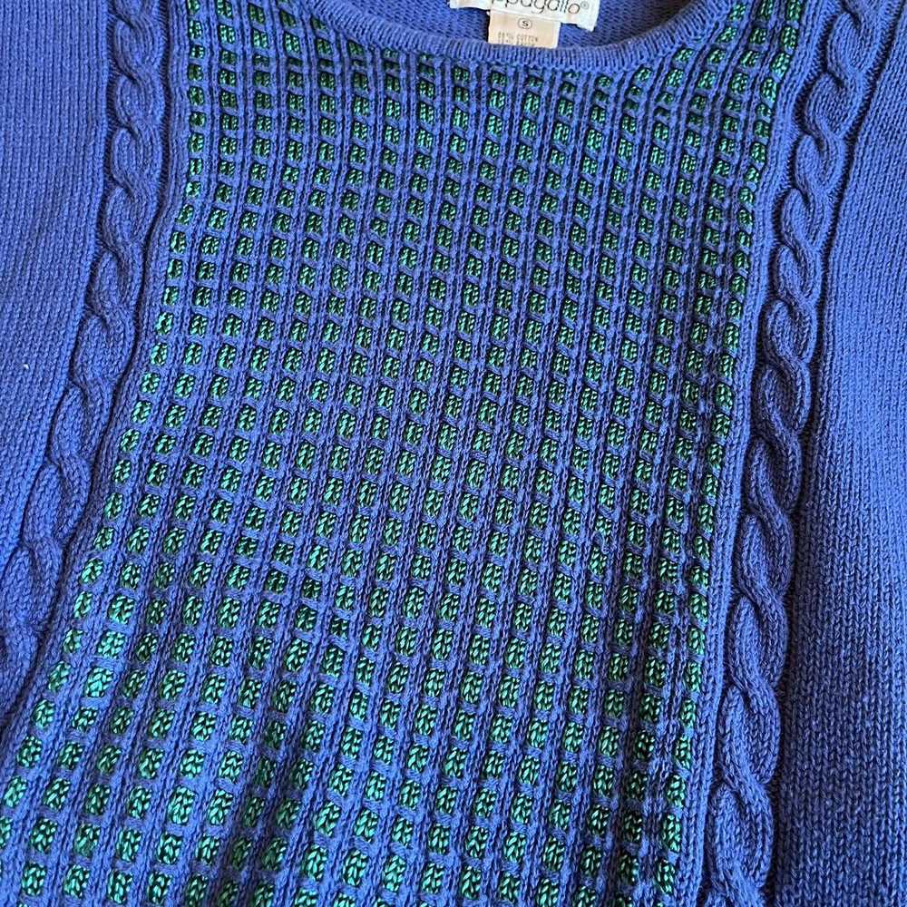 Vintage Papagallo VTG Y2K 80s/90s Knit Sweater Sm… - image 2