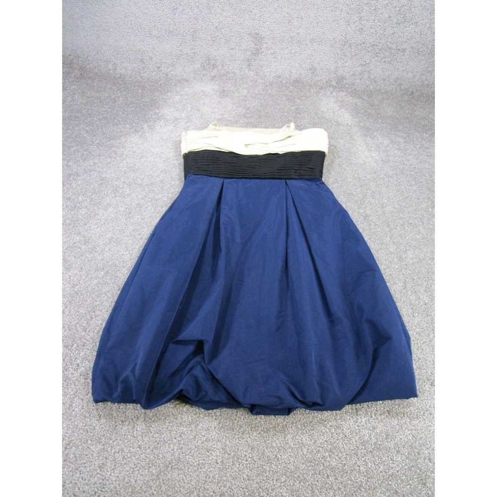 Vintage Bcbgmaxazria Mini Dress Womens 6 Navy Blu… - image 3