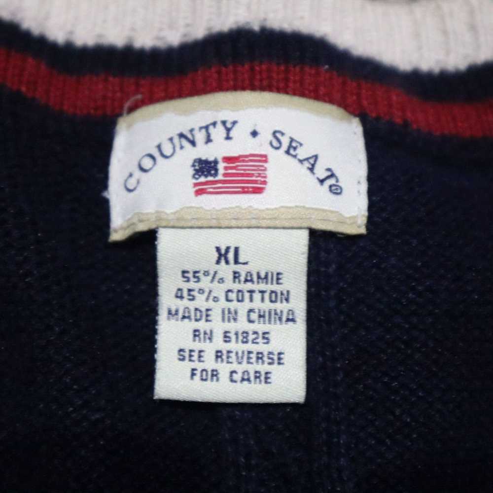 Vintage Vintage Country Seat Brand Blue Red Pull … - image 3