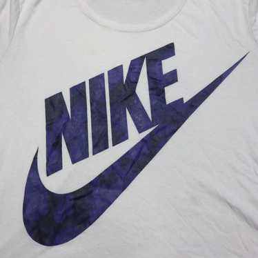 Nike NIKE Cropped Sporty Tee T-Shirt Top White Lo… - image 1