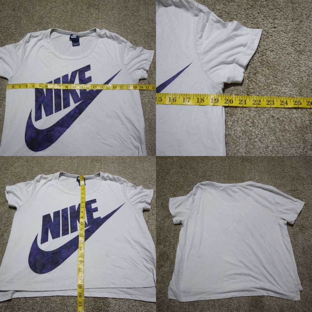 Nike NIKE Cropped Sporty Tee T-Shirt Top White Lo… - image 4