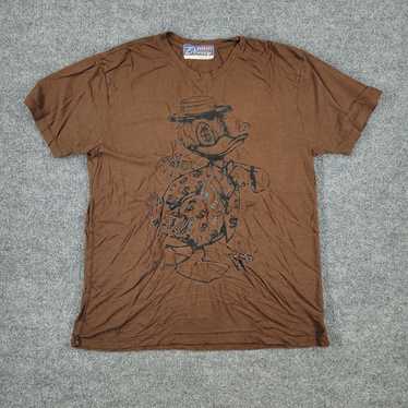 Vintage Mighty Fine Shirt Men's Large Brown Donal… - image 1
