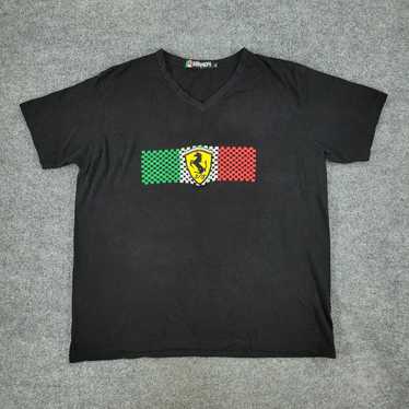 Ferrari Ferrari Shirt Men XL Black Embroidered Lo… - image 1