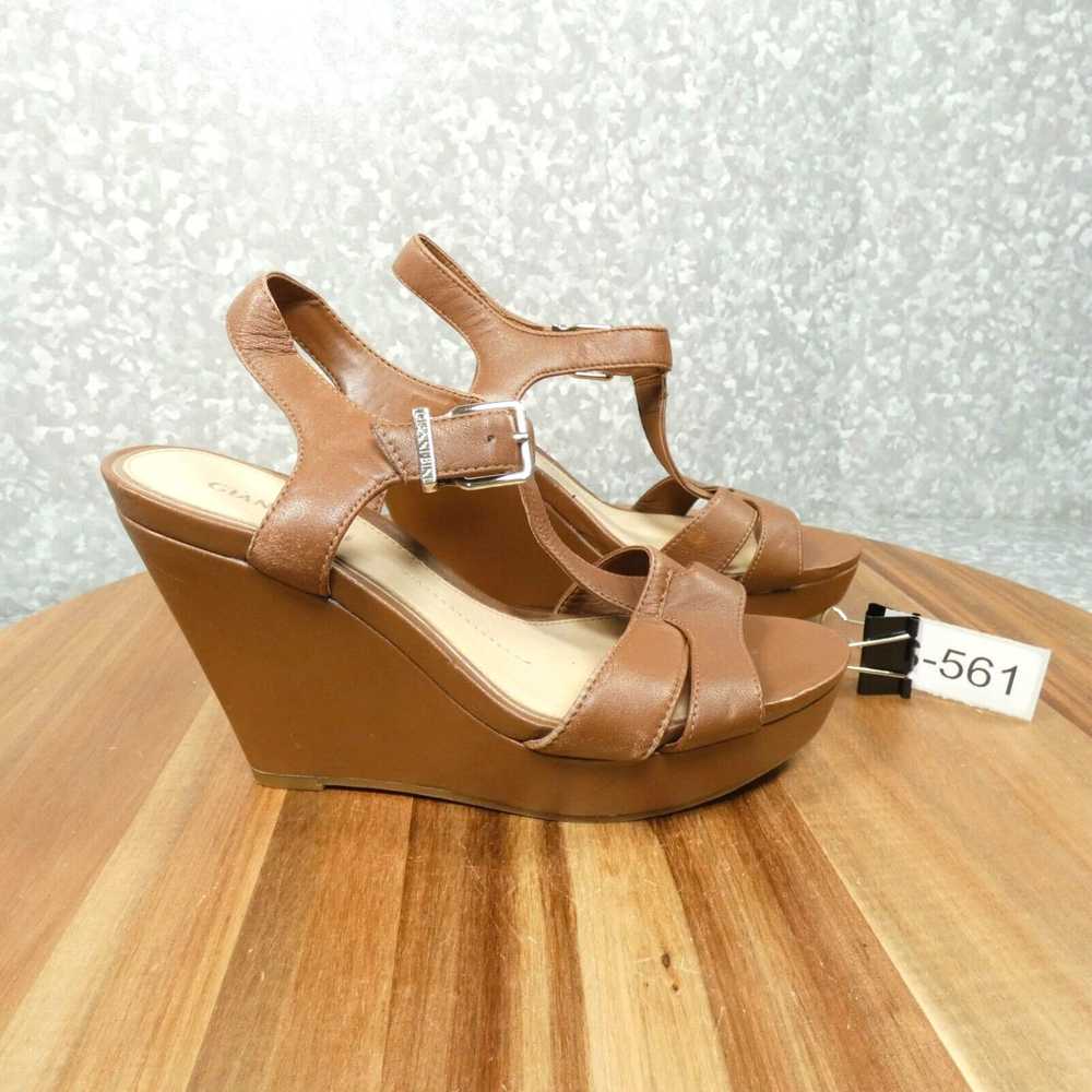 Vintage Gianni Bini Wedge Sandals Womens 6.5M Bro… - image 1