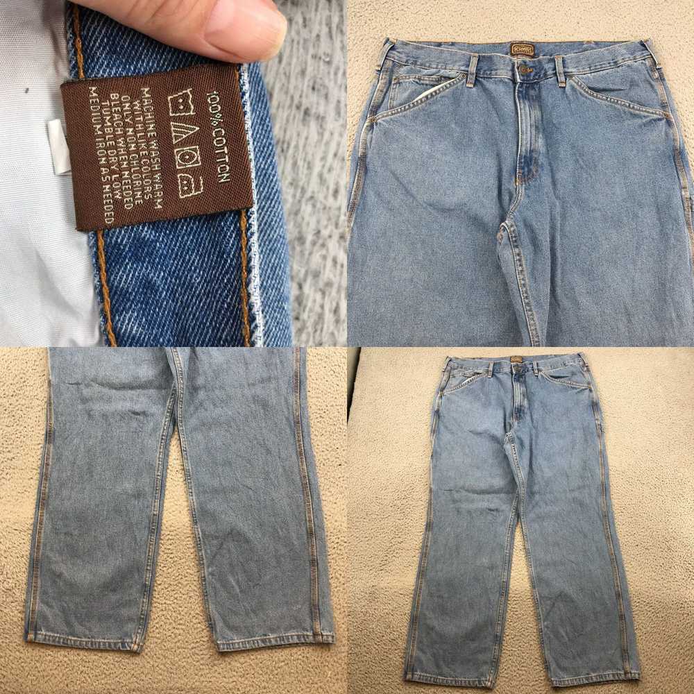 Vintage CE Schmidt Carpenter Jeans Adult 40x32 Bl… - image 4
