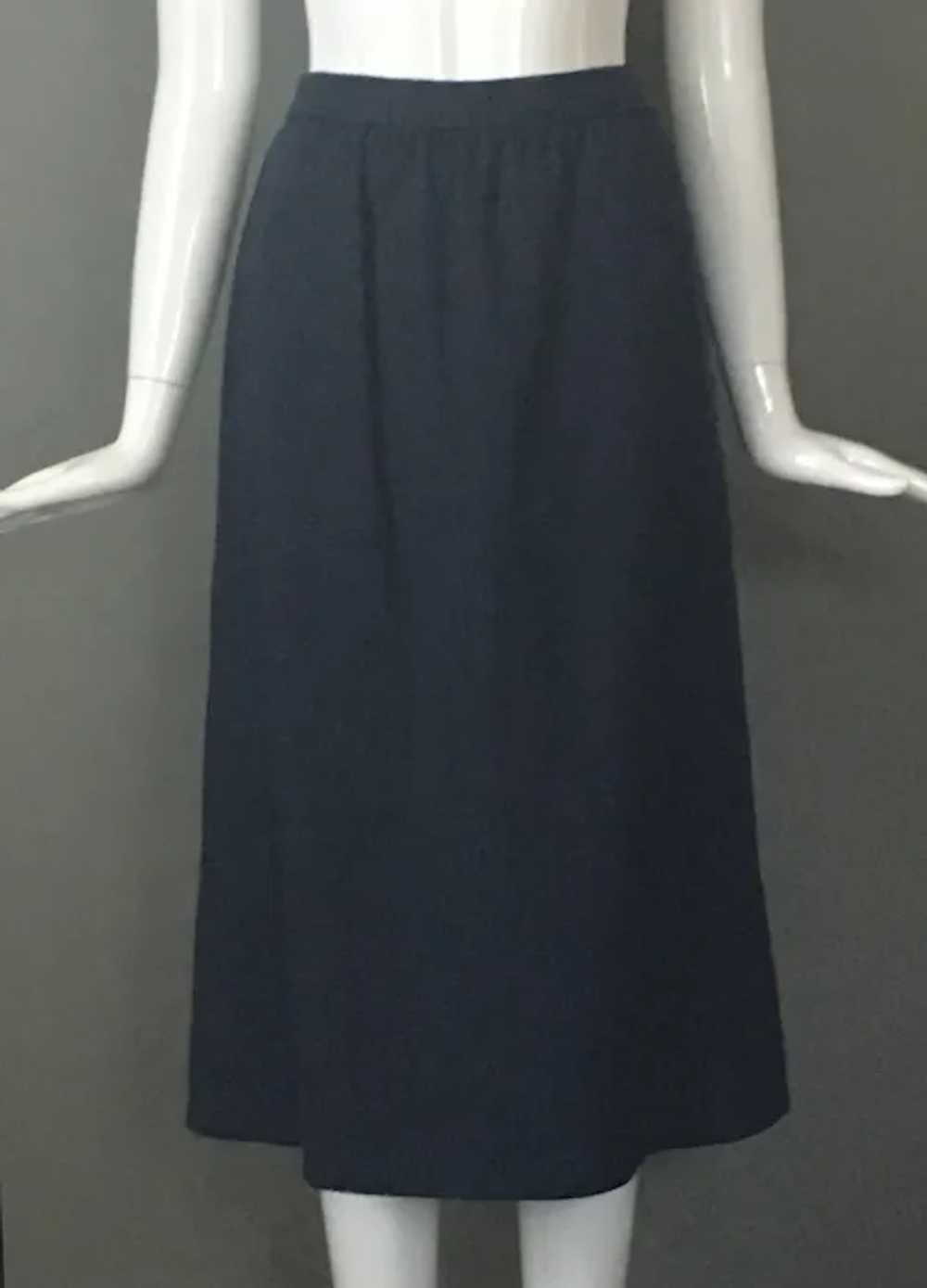 Vintage Evan Picone Navy Straight Skirt 10 M L - image 2
