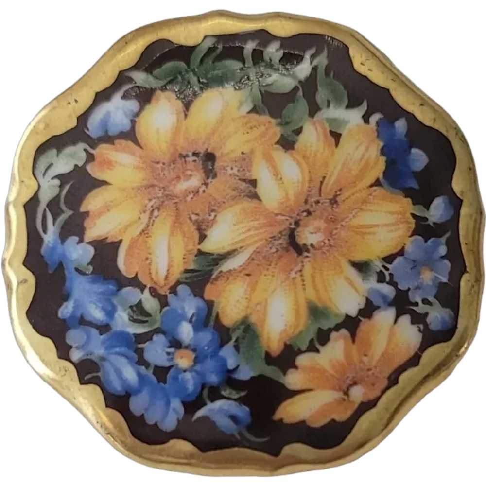 Schumann Bavaria 1920-30’s Porcelain Painted Flow… - image 1