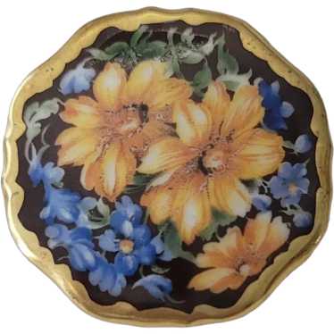 Schumann Bavaria 1920-30’s Porcelain Painted Flowe