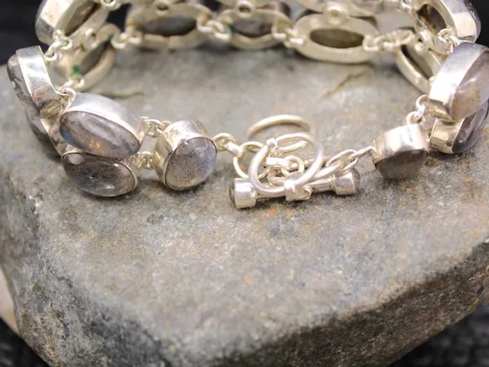 Vintage Handmade Labradorite Bracelet Handcrafted… - image 10