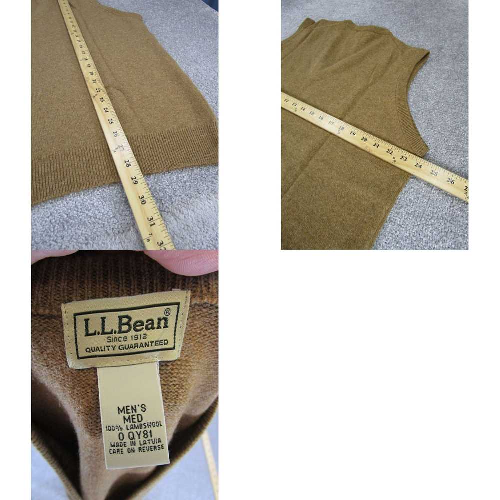 Vintage L.L. Bean Sweater Vest Mens Medium Brown … - image 4