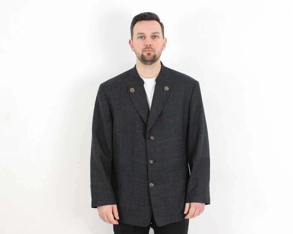 Designer × German × Vintage JULIUS LANG Linen Bla… - image 1