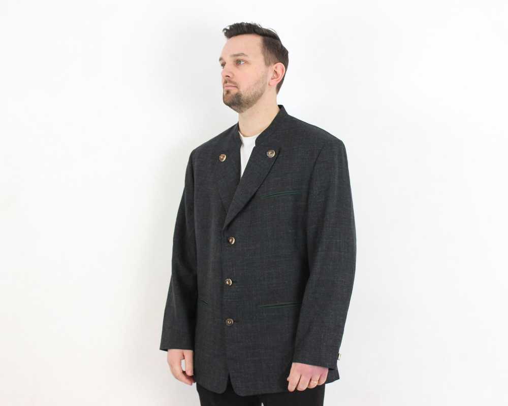 Designer × German × Vintage JULIUS LANG Linen Bla… - image 2