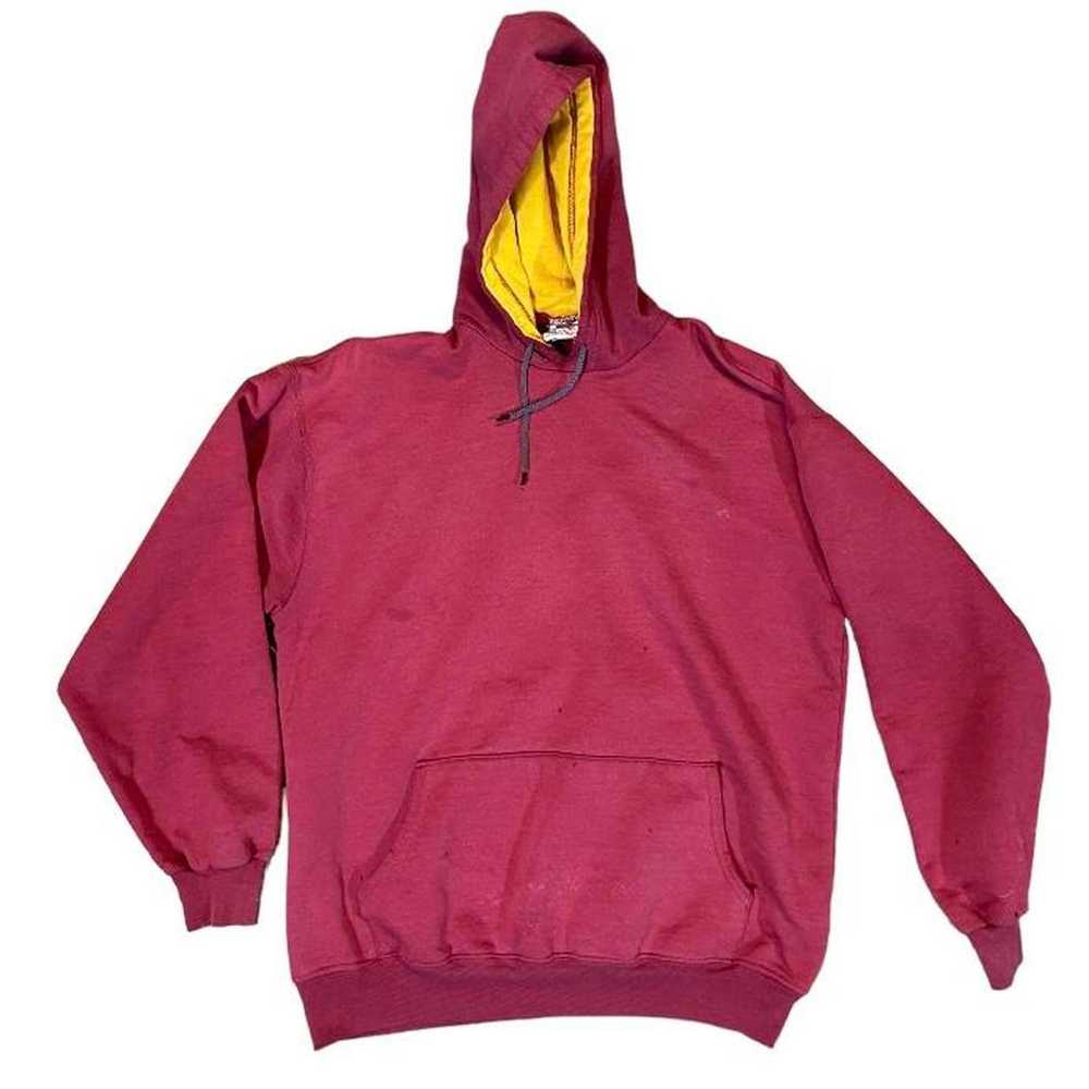 Hanes 90s blank burgundy hoodie signs - image 1