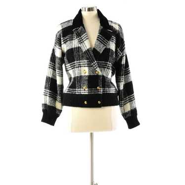 Velvet 80s Vintage Womens M Plaid Double Breasted… - image 1