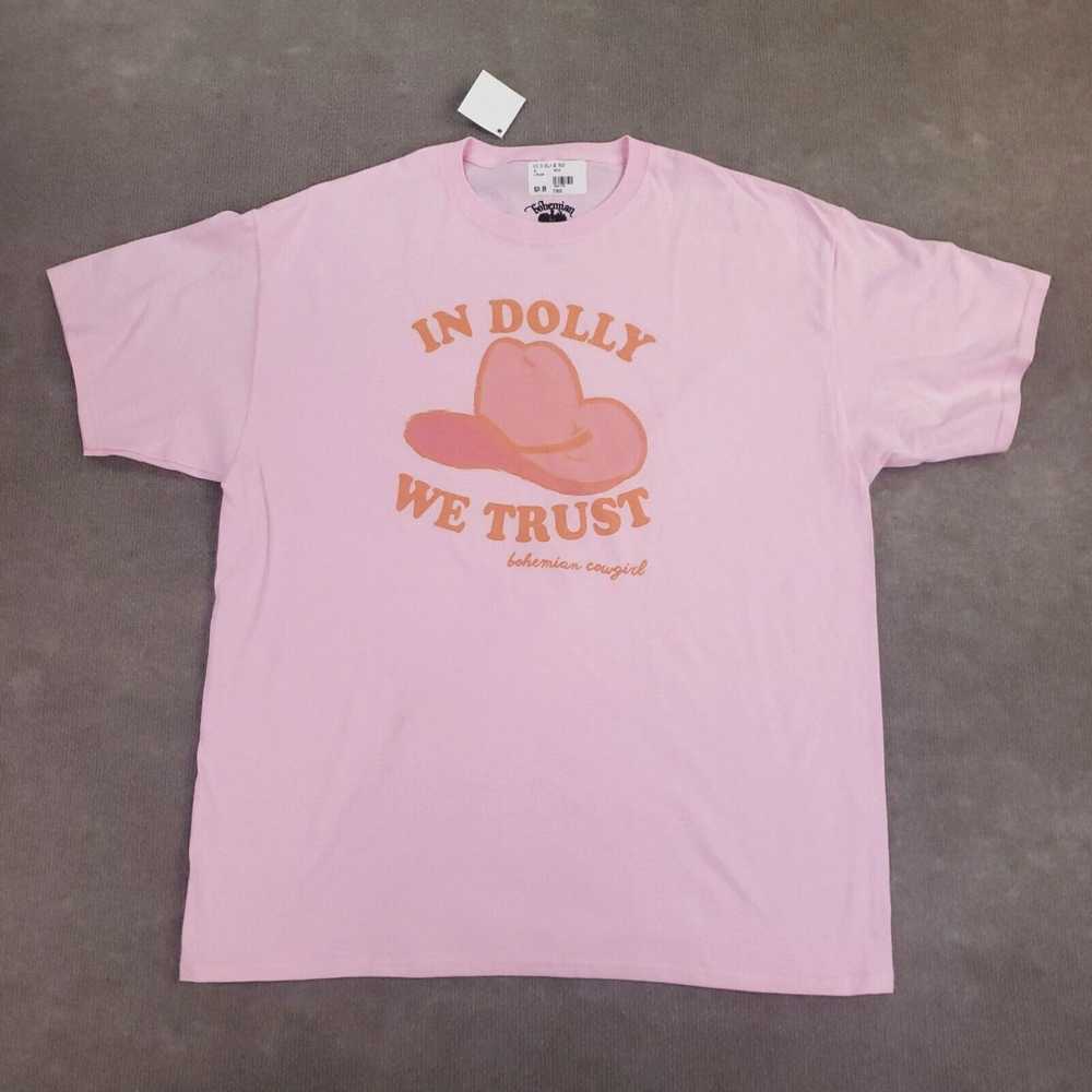 Vintage In Dolly We Trust Shirt Womens XL Pink Bo… - image 1