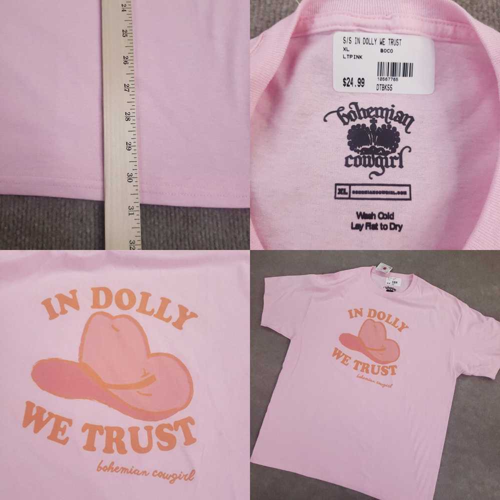 Vintage In Dolly We Trust Shirt Womens XL Pink Bo… - image 4