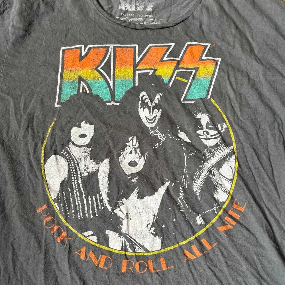 Kiss Rock ‘n’ roll all night men’s T-shirt size 2… - image 2
