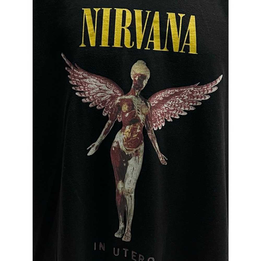 Nirvana In Utero Album Cover Band Black Shirt - image 2