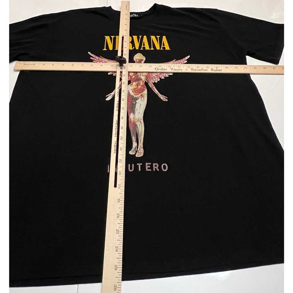Nirvana In Utero Album Cover Band Black Shirt - image 5