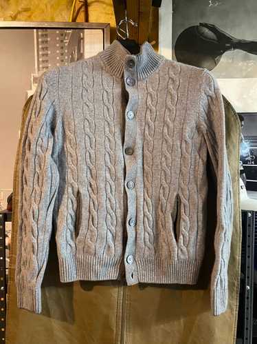 Gran Sasso $700 Pure Cashmere Cable Knit Cardigan