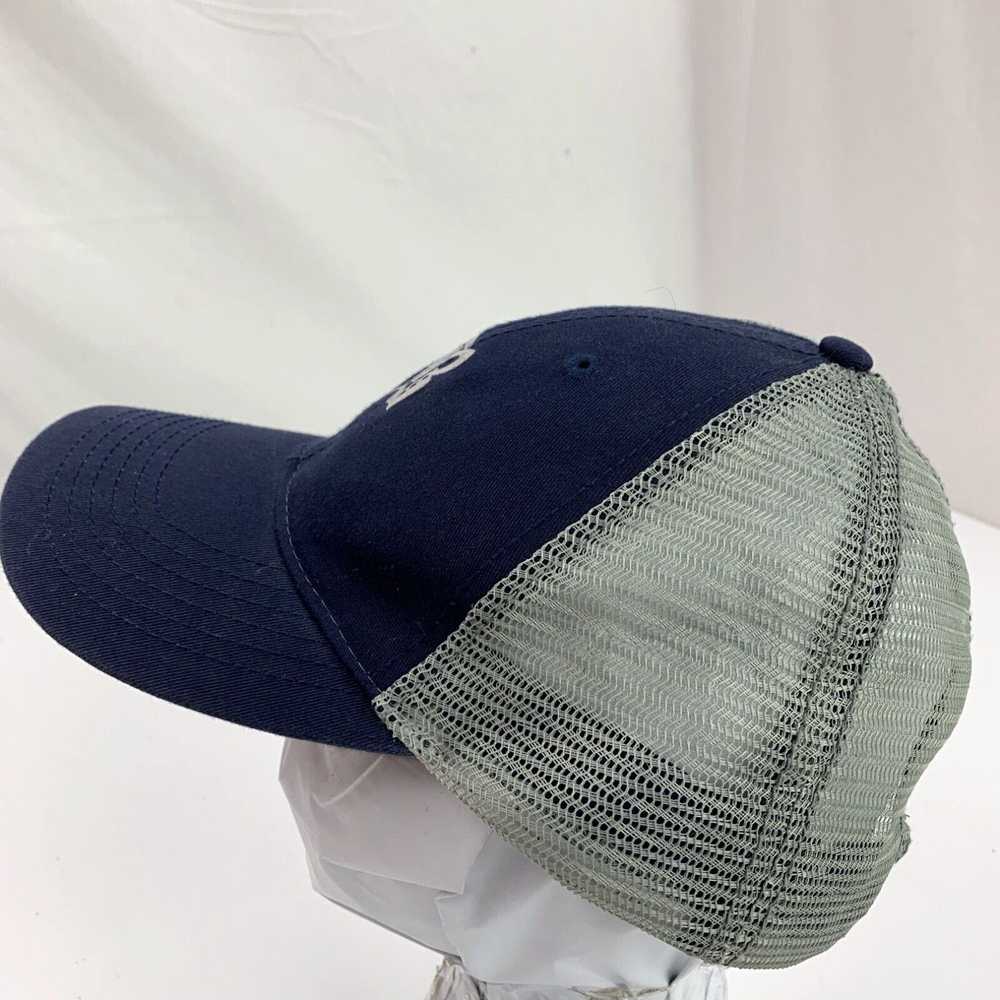 Vintage Unknown B Logo Blue Grey Ball Cap Hat Adj… - image 2