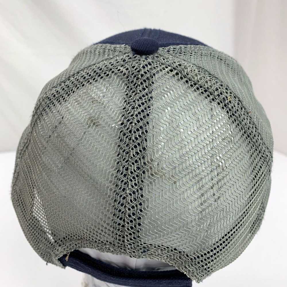 Vintage Unknown B Logo Blue Grey Ball Cap Hat Adj… - image 3