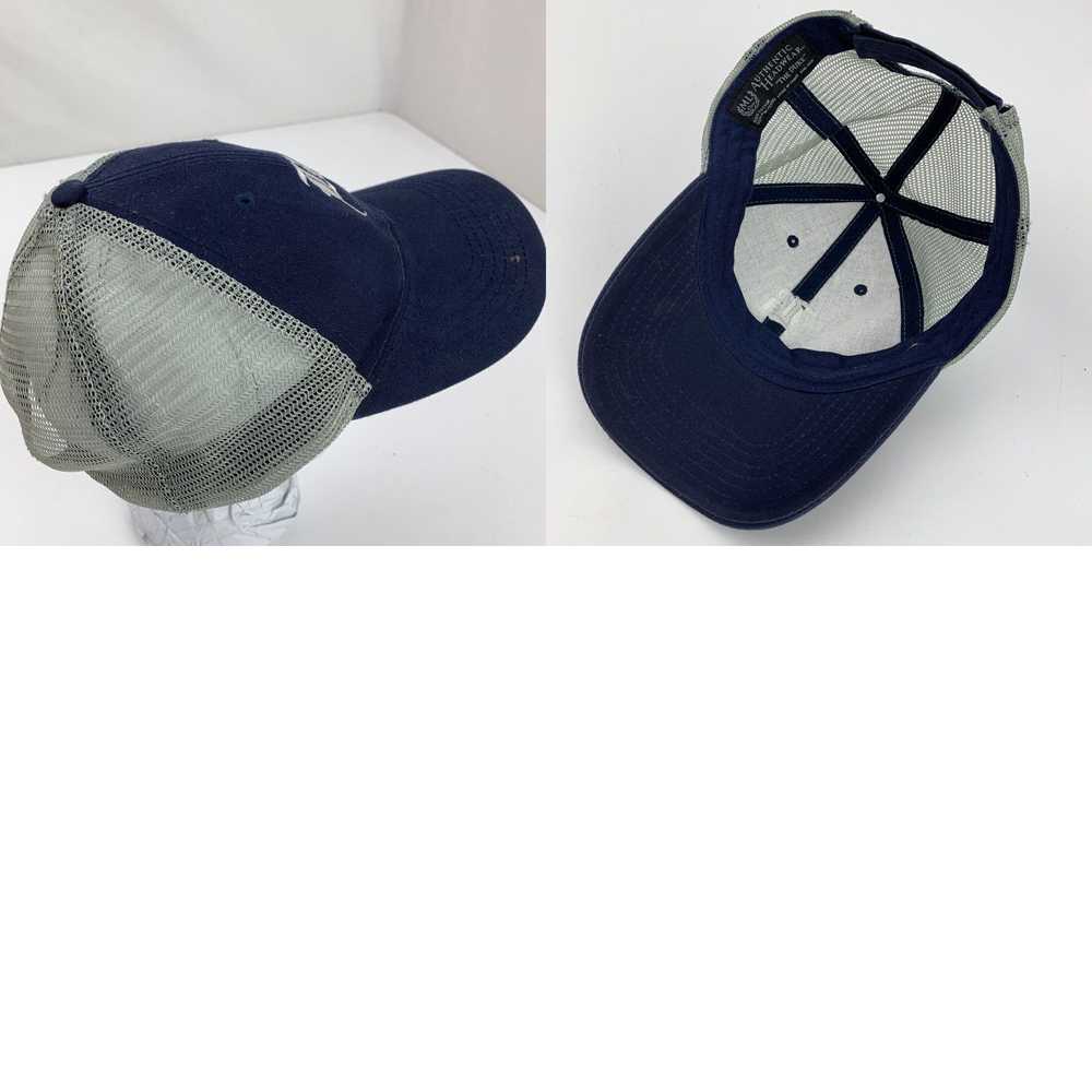 Vintage Unknown B Logo Blue Grey Ball Cap Hat Adj… - image 4