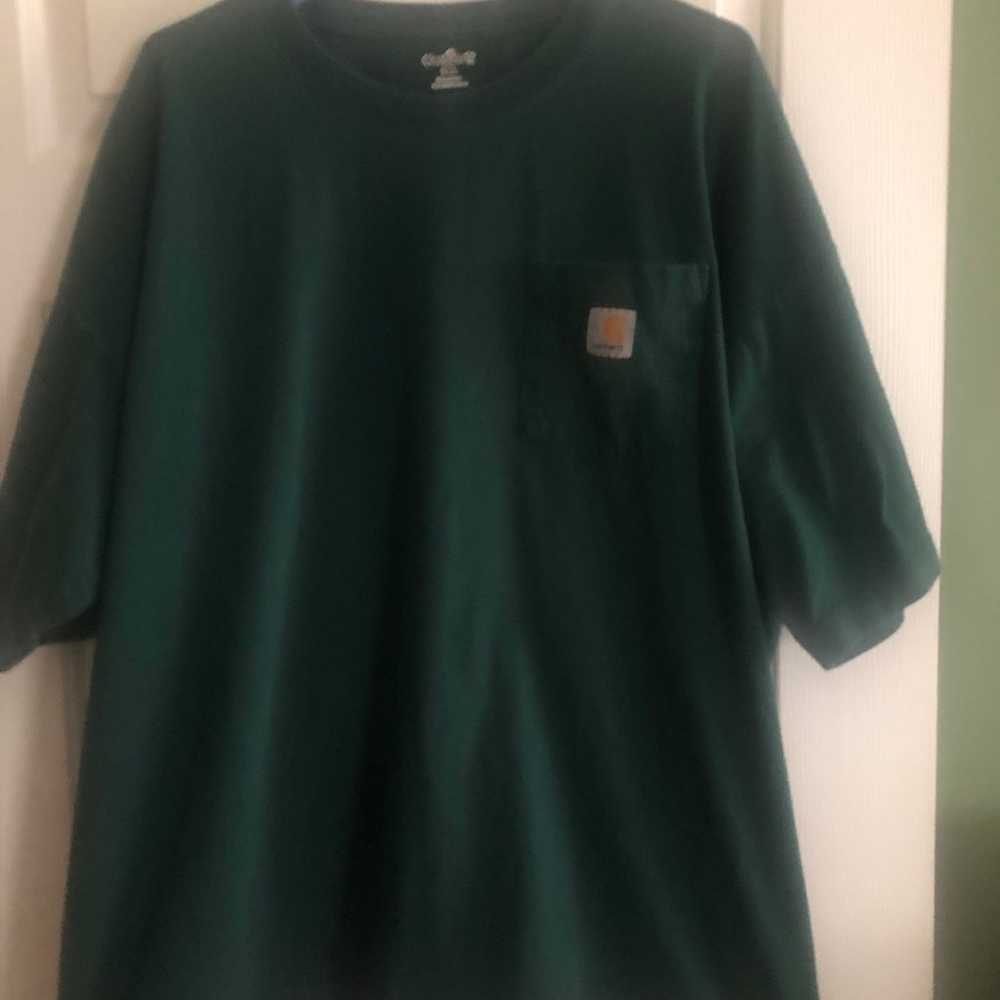 Carhartt Mens Green Pocket Tee Shirt Size 2X - image 1