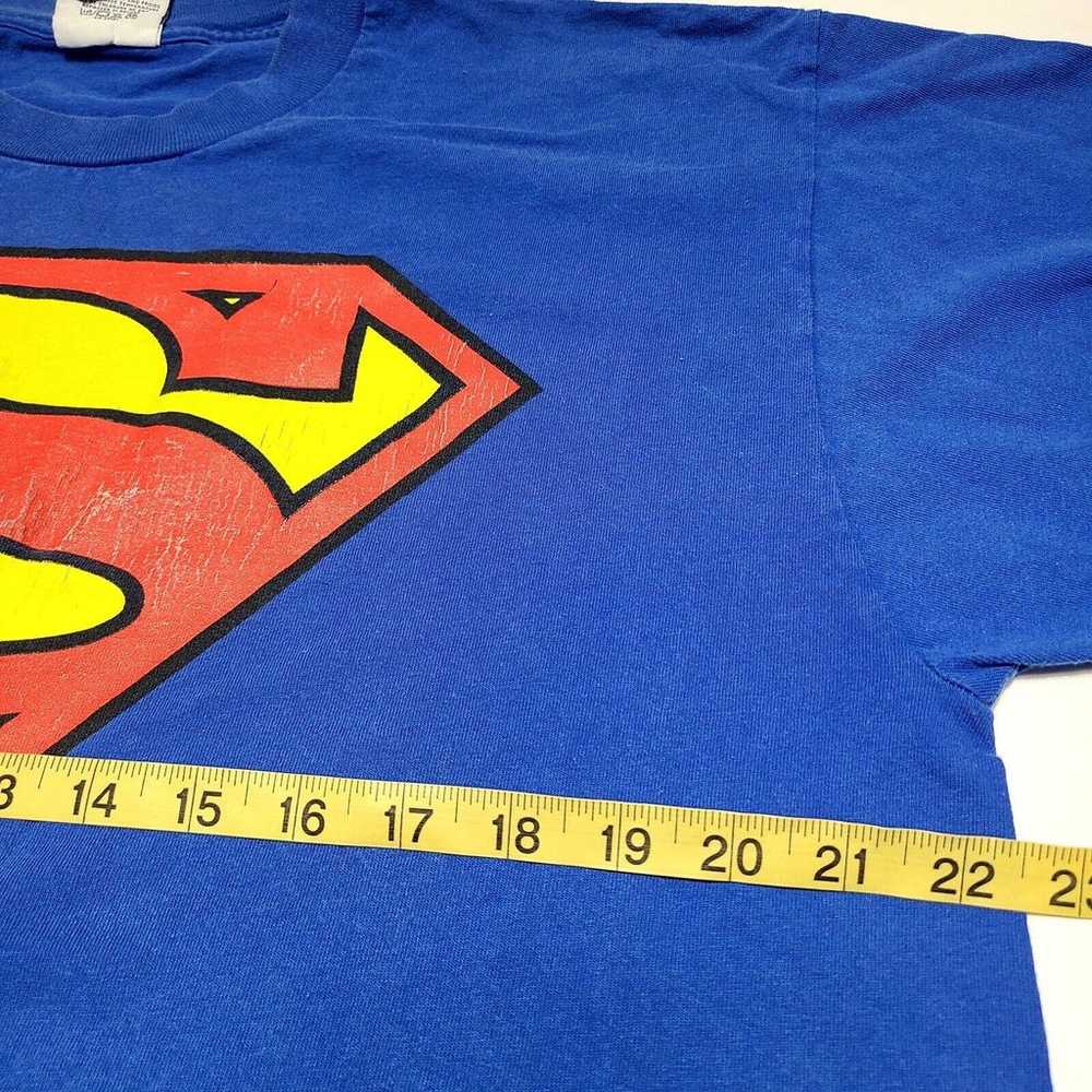 Vintage Superman Logo T-Shirt Size XL Gildan Heav… - image 6
