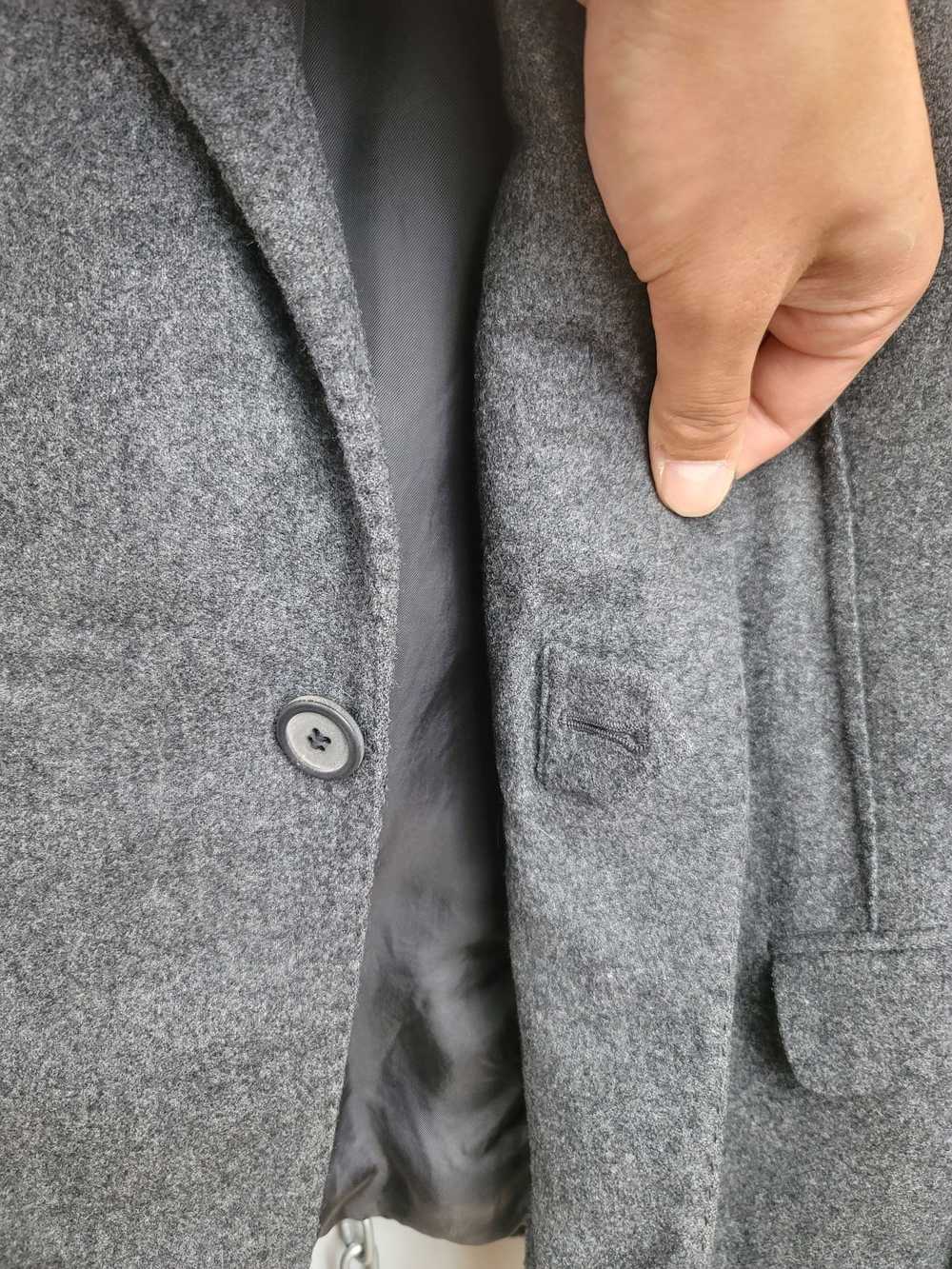 Lanvin Grey Wool Peak Lapel Hidden Closure Blazer… - image 6