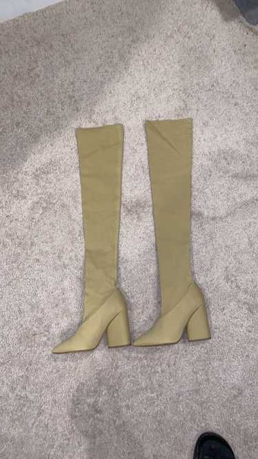 Yeezy Season YEEZY STRETCH CANVAS THIGH HIGH BOOTS