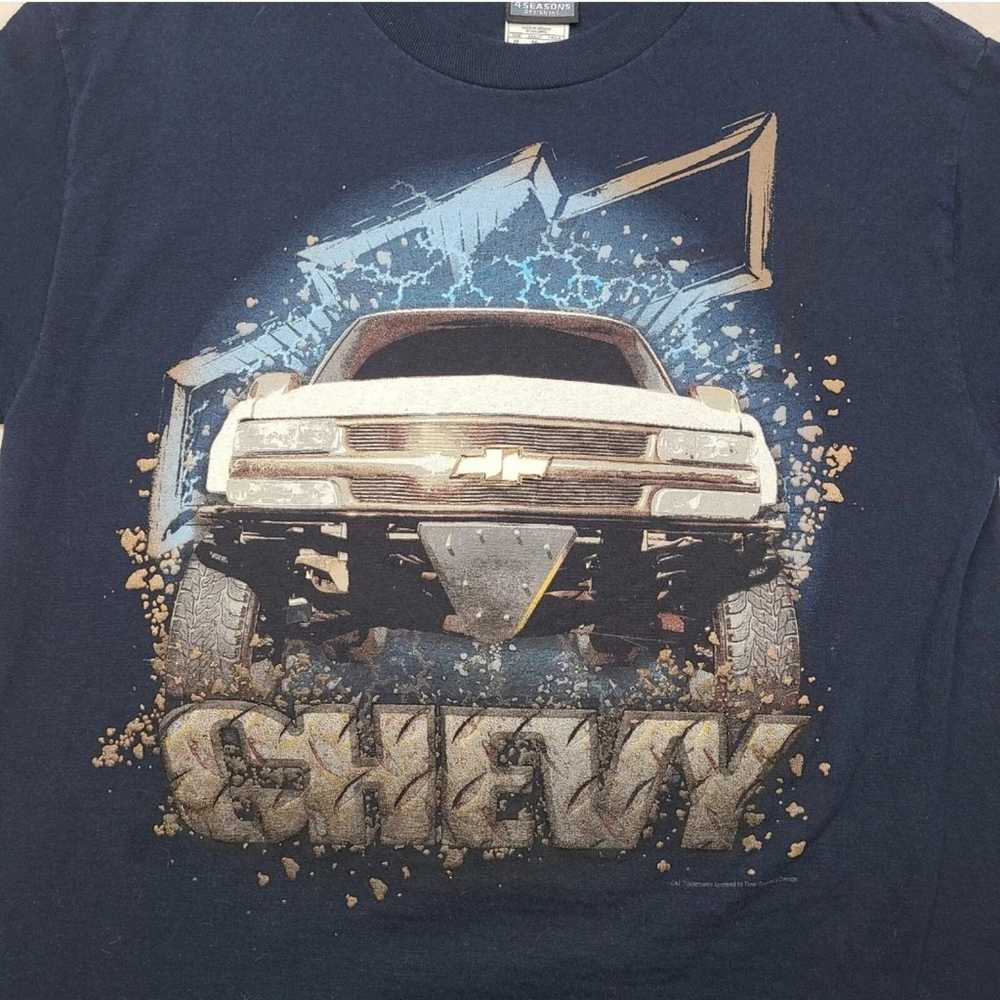 Vintage Y2K Chevy Silverado T Shirt Sz Medium 3D … - image 6