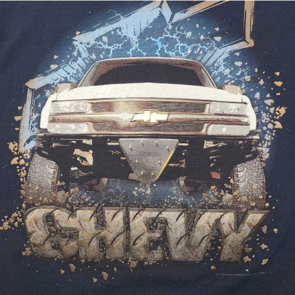 Vintage Y2K Chevy Silverado T Shirt Sz Medium 3D … - image 8