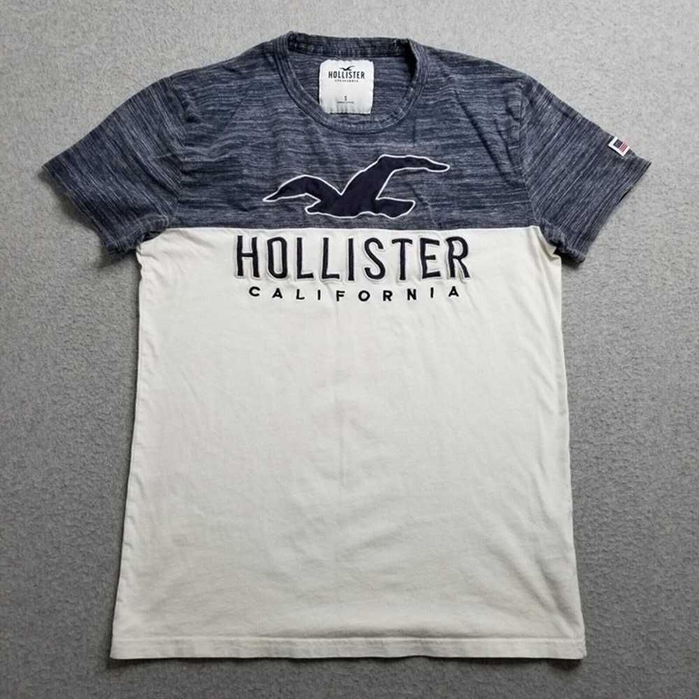 Hollister Shirt Mens Small White Short Sleeve Cre… - image 1