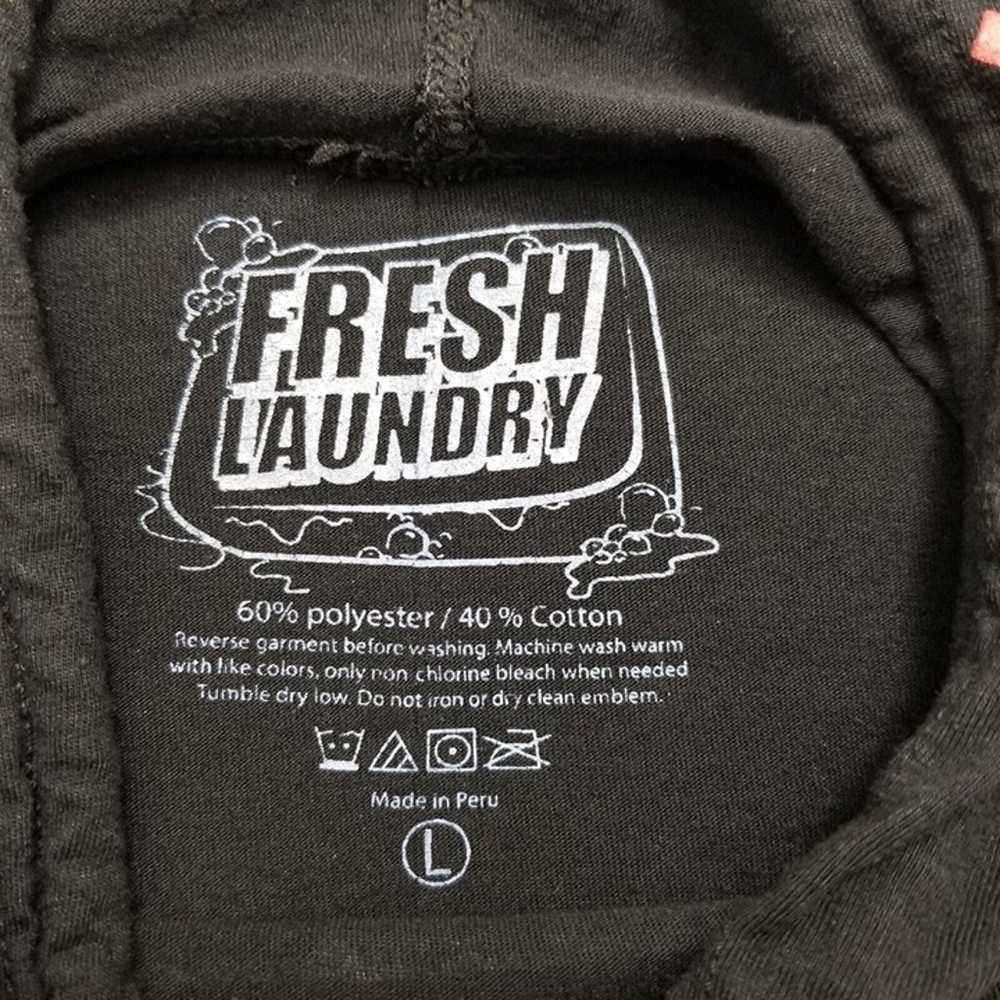 Fresh Laundry Shirt Mens Large Black Hooded Short… - image 6