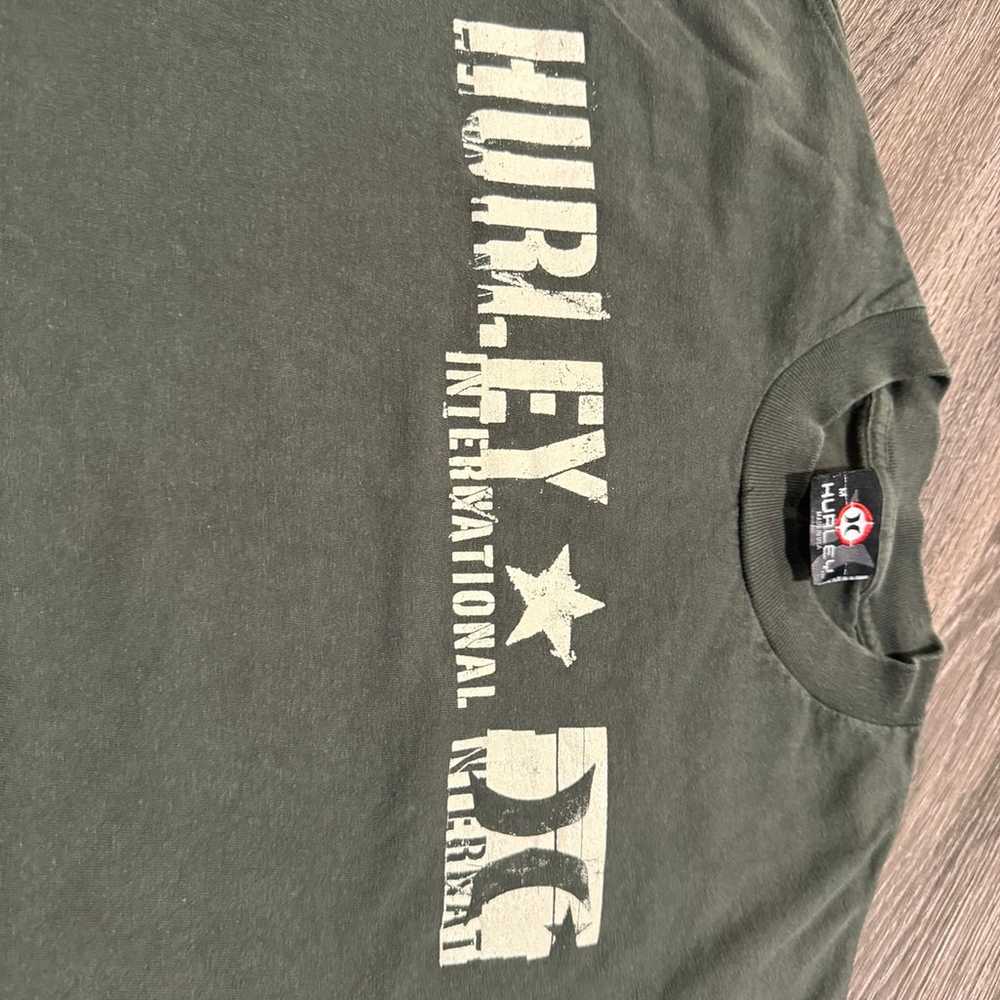 Vintage Long Sleeve Hurley Shirt Medium Green Y2K - image 2